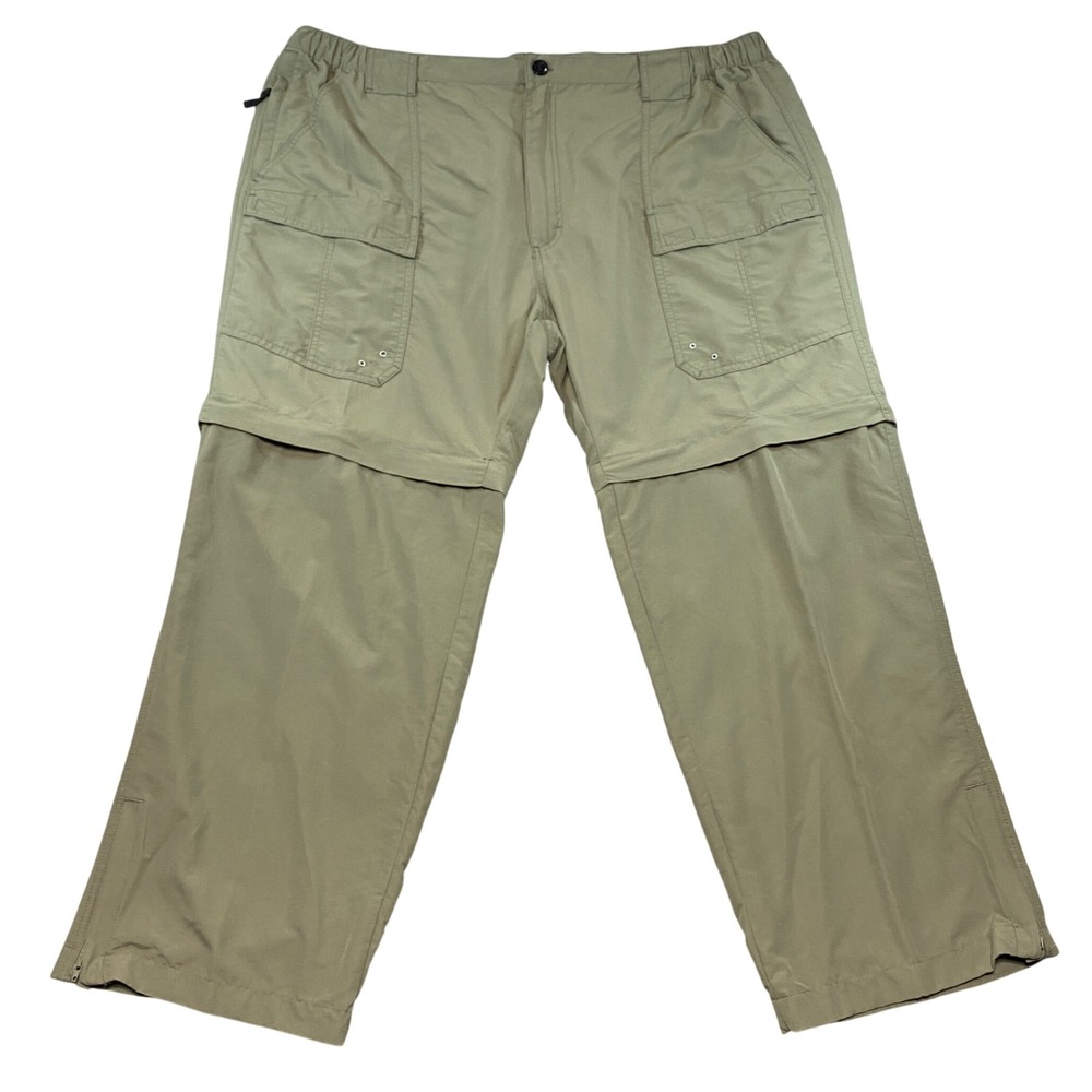 World Wide Sportsman Mens‎ 2XL Convertible Cargo Pants Sage Green Fishing Hiking
